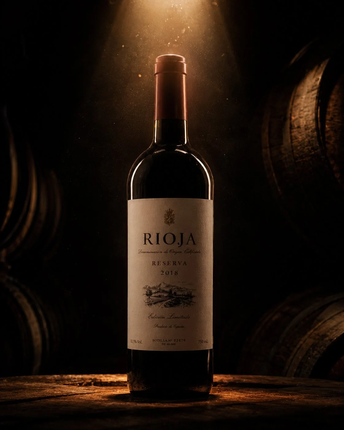 Imagen publicitaria de lanzamiento de un nuevo vino